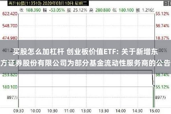 买股怎么加杠杆 创业板价值ETF: 关于新增东方证券股份有限公司为部分基金流动性服务商的公告